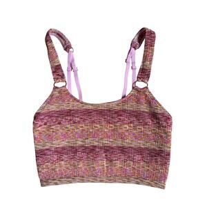 aerie Cropped Tank / Bra Top (Pink) - Size Small
